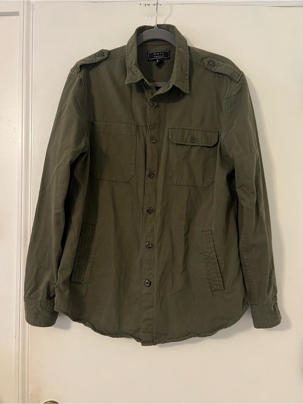 Military-Inspired Olive Utility Jacket 21 Men brand size L (AA122)